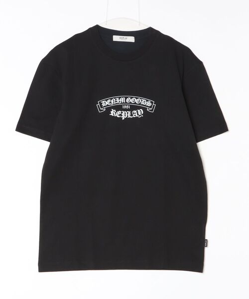 REPLAY(リプレイ)の「ベーシックジャージープリント Tシャツ(Tシャツ/カットソー・メンズ・ホワイト/ブラック・LARGE/MEDIUM/X-LARGE)」の2枚目の写真