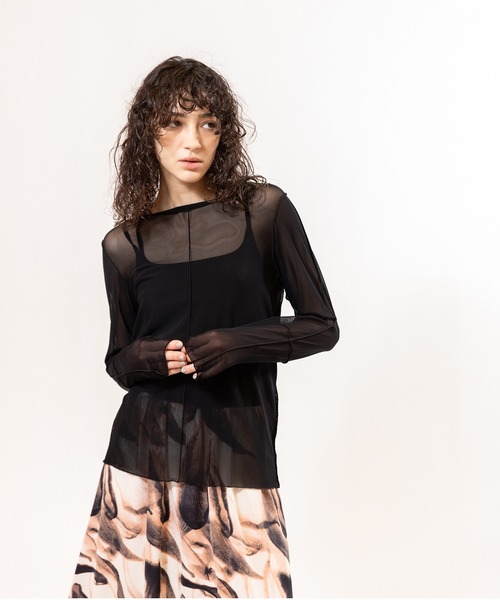 OSMOSIS(オズモーシス)の「アシンメトリーテレコキャミソール(キャミソール・レディース・ブラック/アイボリー/チャコール/ネイビー・ONE SIZE)」の14枚目の写真