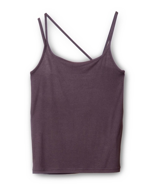 OSMOSIS(オズモーシス)の「アシンメトリーテレコキャミソール(キャミソール・レディース・ブラック/アイボリー/チャコール/ネイビー・ONE SIZE)」の11枚目の写真