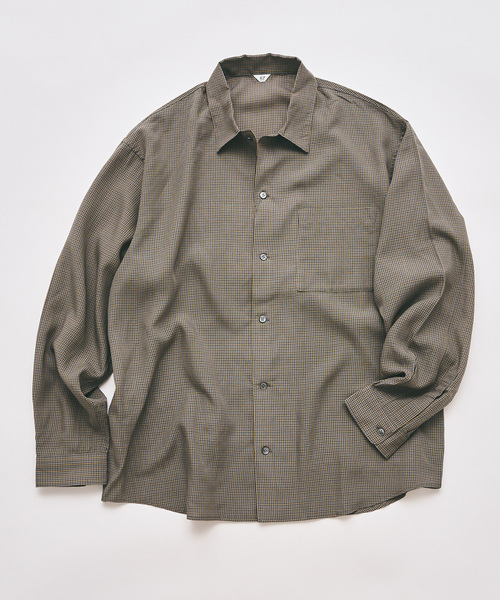 417 EDIFICE（フォーワンセブンエディフィス）の「マイクロチェック  シャツ（シャツ/ブラウス・メンズ・チャコールグレー/ブラック/ブルー・LARGE/MEDIUM）」の2枚目の写真