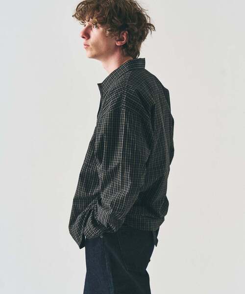 417 EDIFICE（フォーワンセブンエディフィス）の「マイクロチェック  シャツ（シャツ/ブラウス・メンズ・チャコールグレー/ブラック/ブルー・LARGE/MEDIUM）」の16枚目の写真