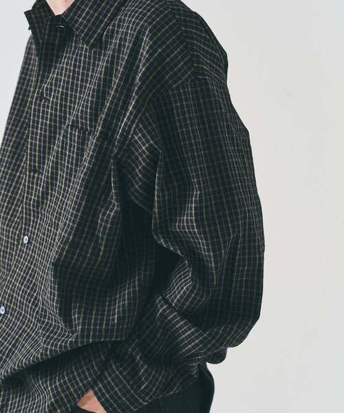 417 EDIFICE（フォーワンセブンエディフィス）の「マイクロチェック  シャツ（シャツ/ブラウス・メンズ・チャコールグレー/ブラック/ブルー・LARGE/MEDIUM）」の20枚目の写真