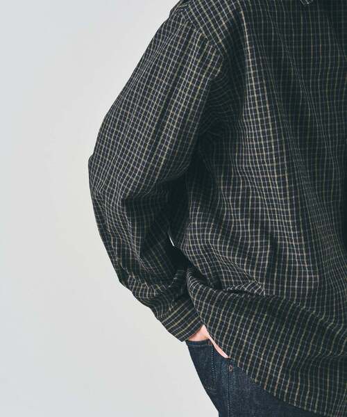 417 EDIFICE（フォーワンセブンエディフィス）の「マイクロチェック  シャツ（シャツ/ブラウス・メンズ・チャコールグレー/ブラック/ブルー・LARGE/MEDIUM）」の22枚目の写真