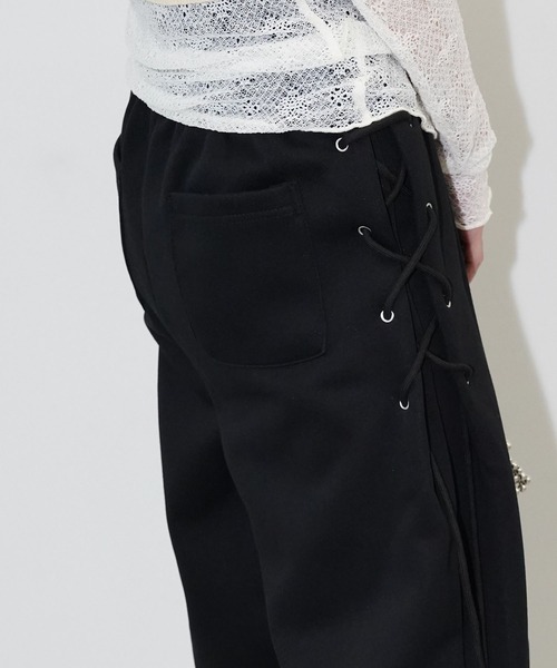chuclla（チュクラ）の「レースアップスウェットワイドパンツ chw26s072（スウェットパンツ・レディース・グレー/ブラック・S/M）」の13枚目の写真