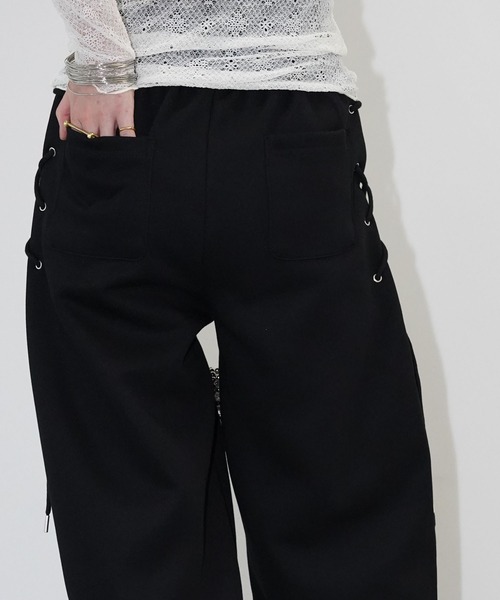 chuclla（チュクラ）の「レースアップスウェットワイドパンツ chw26s072（スウェットパンツ・レディース・グレー/ブラック・S/M）」の17枚目の写真