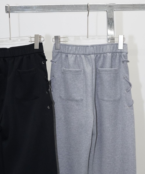 chuclla（チュクラ）の「レースアップスウェットワイドパンツ chw26s072（スウェットパンツ・レディース・グレー/ブラック・S/M）」の8枚目の写真