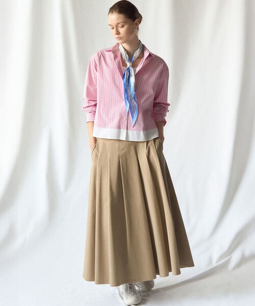 23区(ニジュウサンク)の「CANCLINI レギュラーカラー ストライプ クロップドシャツ(シャツ/ブラウス・レディース・イエロー系1/スカイブルー系1/ピンク系1・38)」の10枚目の写真