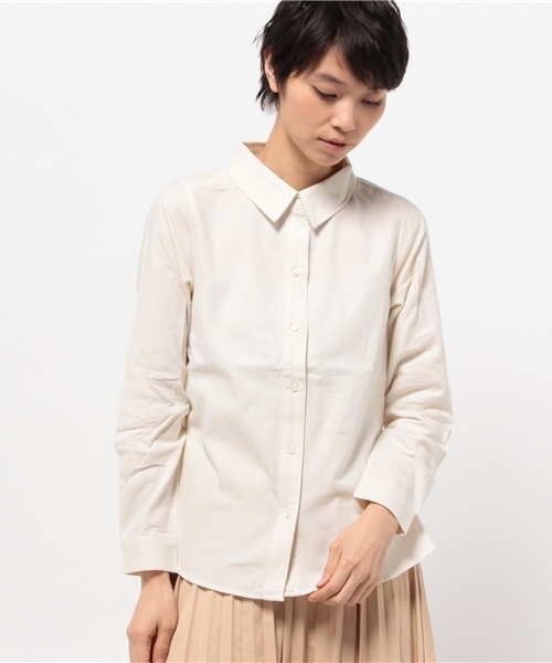 OUTLET(アウトレット)の「【CIAOPANIC TYPY】微起毛カシュクールシャツ(シャツ/ブラウス・レディース・オフホワイト/ストライプ・MEDIUM/SMALL)」の1枚目の写真