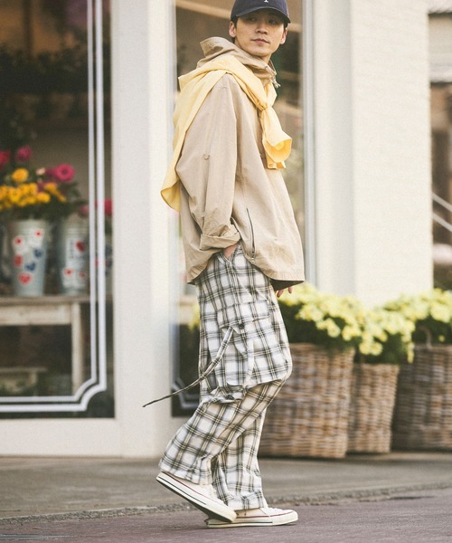 niko and...(ニコアンド)の「チェックカーゴパンツ(カーゴパンツ・メンズ・その他1/ブルー・MEDIUM/LARGE)」の1枚目の写真