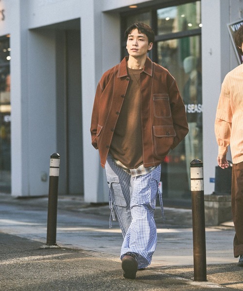 niko and...(ニコアンド)の「チェックカーゴパンツ(カーゴパンツ・メンズ・その他1/ブルー・MEDIUM/LARGE)」の6枚目の写真