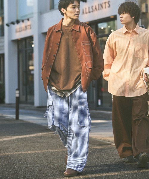 niko and...(ニコアンド)の「チェックカーゴパンツ(カーゴパンツ・メンズ・その他1/ブルー・MEDIUM/LARGE)」の7枚目の写真