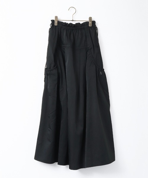 hunch（ハンチ）の「ナイロン デザインフレアスカート（スカート・レディース・セージグリーン/オフホワイト/ブラック・FREE）」の9枚目の写真