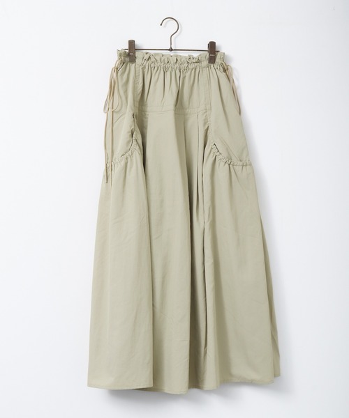 hunch（ハンチ）の「ナイロン デザインフレアスカート（スカート・レディース・セージグリーン/オフホワイト/ブラック・FREE）」の10枚目の写真