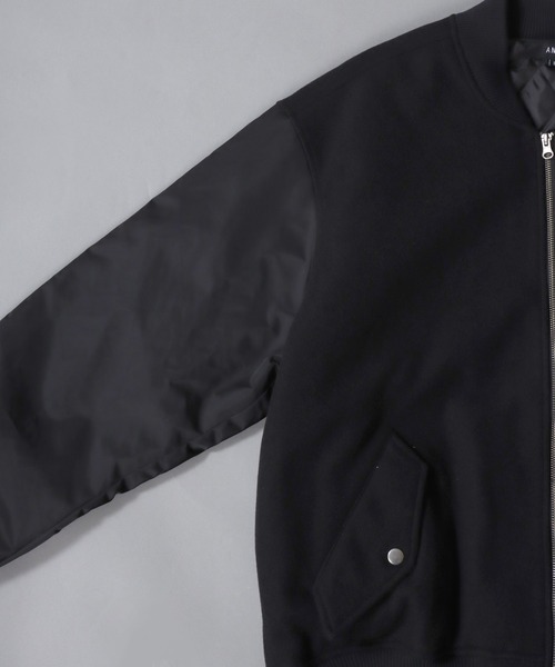 SITRY（シトリー）の「Various MA-1 Flight Jacket/オーバーサイズ 袖切替 MA-1 フライトジャケット ボマージャケット ブルゾン（MA-1・メンズ・ブラック/ブラック系その他/ブラック系その他2・L/M/LL）」の9枚目の写真