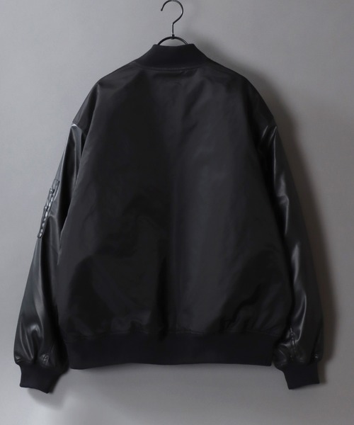 SITRY（シトリー）の「Various MA-1 Flight Jacket/オーバーサイズ 袖切替 MA-1 フライトジャケット ボマージャケット ブルゾン（MA-1・メンズ・ブラック/ブラック系その他/ブラック系その他2・L/M/LL）」の11枚目の写真