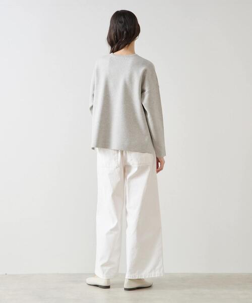 LOGEMENT DE CLAIRE(ロジュモンドクレール)の「クルーネックニットプルオーバー(ニット/セーター・レディース・ライトピンク/ライトブルー/ライトベージュ/ライトグレー・FREE)」の9枚目の写真