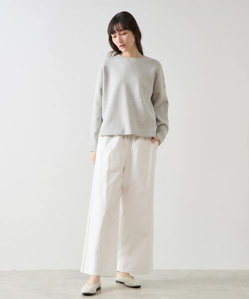 LOGEMENT DE CLAIRE(ロジュモンドクレール)の「クルーネックニットプルオーバー(ニット/セーター・レディース・ライトピンク/ライトブルー/ライトベージュ/ライトグレー・FREE)」の12枚目の写真