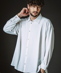 【NO ID.】Tuck Drape Big Shirt / タック ドレープ ビッグ シャツ