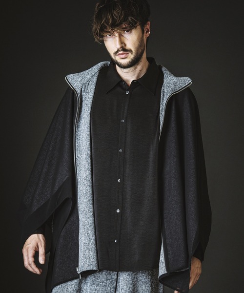 NO ID.（ノーアイディ）の「【NO ID.】Tuck Drape Big Shirt / タック ドレープ ビッグ シャツ（シャツ/ブラウス・メンズ・ブラック/グレー/ホワイト・ONE SIZE）」の18枚目の写真