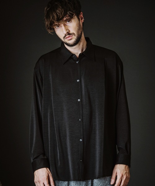 NO ID.（ノーアイディ）の「【NO ID.】Tuck Drape Big Shirt / タック ドレープ ビッグ シャツ（シャツ/ブラウス・メンズ・ブラック/グレー/ホワイト・ONE SIZE）」の12枚目の写真