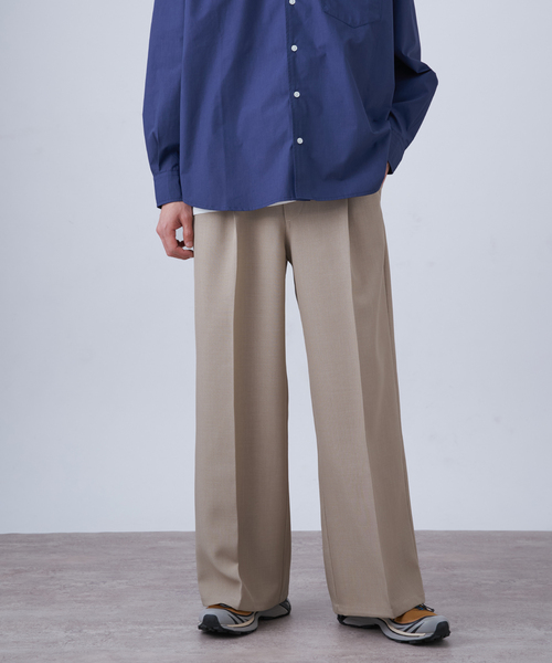 B.C STOCK（ベーセーストック）の「ワイドレッグスラックス（スラックス・メンズ・ネイビー/ベージュ/チャコールグレー・LARGE/MEDIUM）」の9枚目の写真