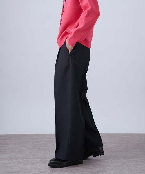 B.C STOCK（ベーセーストック）の「ワイドレッグスラックス（スラックス・メンズ・ネイビー/ベージュ/チャコールグレー・LARGE/MEDIUM）」の14枚目の写真