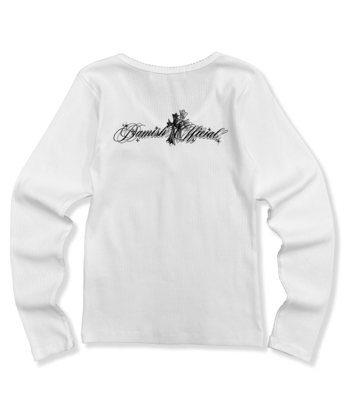DAMISH(ダミシュ)の「メタルクロスシンボルヘンリーネック_ホワイト(Tシャツ/カットソー・レディース・ホワイト・FREE)」の2枚目の写真