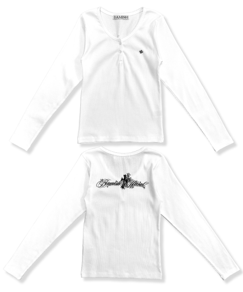 DAMISH(ダミシュ)の「メタルクロスシンボルヘンリーネック_ホワイト(Tシャツ/カットソー・レディース・ホワイト・FREE)」の5枚目の写真