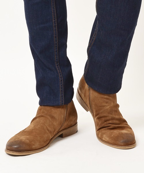 SHIPS JET BLUE(シップスジェットブルー)の「SHIPS JET BLUE(シップス ジェットブルー): サイドジップ ミドルカットブーツ ■(ブーツ・メンズ・ブラック/ブラウン・43/41/42/40)」の16枚目の写真