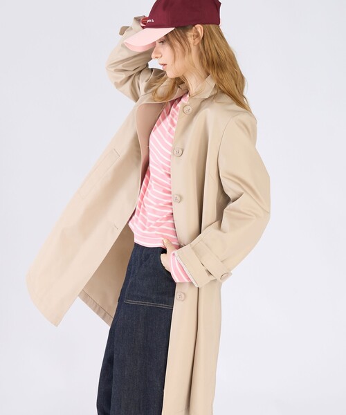 To b. by agnes b.（トゥービーバイアニエスベー）の「ツイル Aライン コート "Pimilico"（ダッフルコート・レディース・ベージュ・40/38/36）」の5枚目の写真