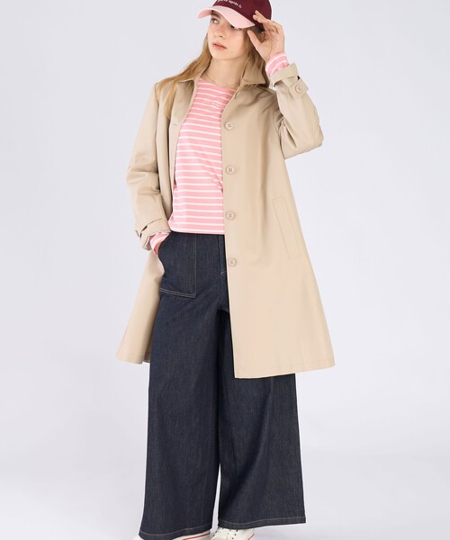To b. by agnes b.（トゥービーバイアニエスベー）の「ツイル Aライン コート "Pimilico"（ダッフルコート・レディース・ベージュ・40/38/36）」の8枚目の写真
