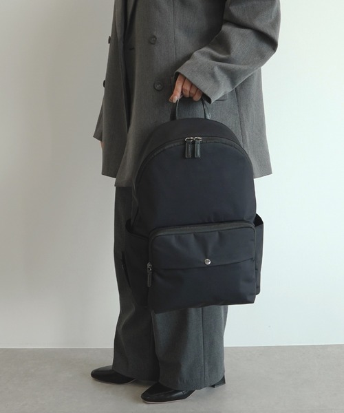 MACKINTOSH PHILOSOPHY（ﾏｯｷﾝﾄｯｼｭ ﾌｨﾛｿﾌｨｰ）の「リュックサック マッキントッシュ6W06 14L ボトルホルダー 19135（バックパック/リュック・メンズ・グレー/ブラック・FREE）」の3枚目の写真
