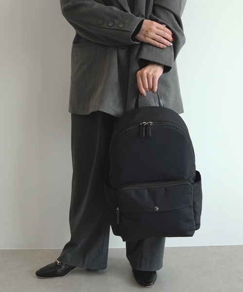 MACKINTOSH PHILOSOPHY（ﾏｯｷﾝﾄｯｼｭ ﾌｨﾛｿﾌｨｰ）の「リュックサック マッキントッシュ6W06 14L ボトルホルダー 19135（バックパック/リュック・メンズ・グレー/ブラック・FREE）」の4枚目の写真