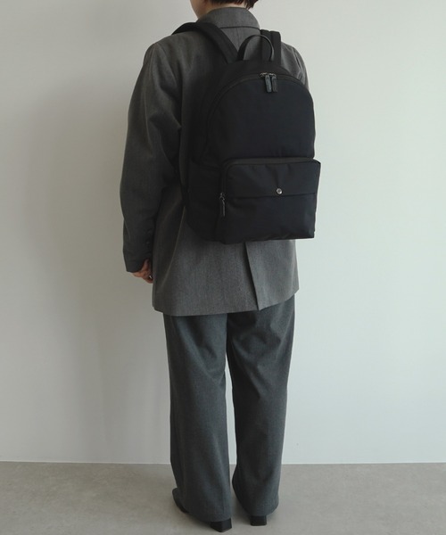MACKINTOSH PHILOSOPHY（ﾏｯｷﾝﾄｯｼｭ ﾌｨﾛｿﾌｨｰ）の「リュックサック マッキントッシュ6W06 14L ボトルホルダー 19135（バックパック/リュック・メンズ・グレー/ブラック・FREE）」の6枚目の写真