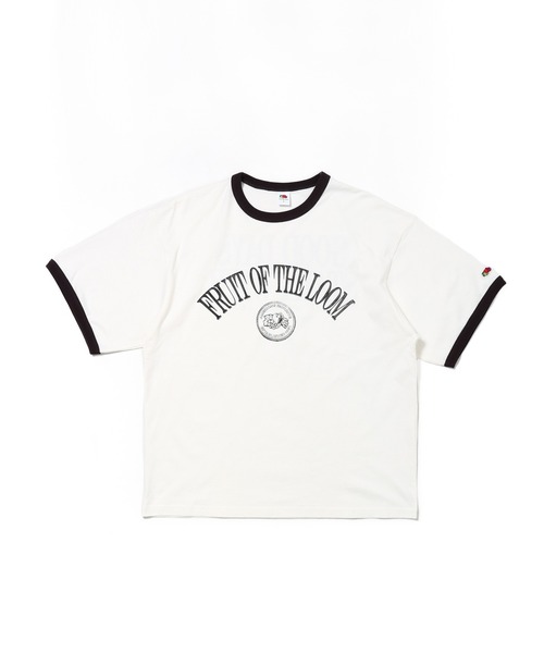 FRUIT OF THE LOOM(フルーツオブザルーム)の「【FRUIT OF THE LOOM】19/-スラブ天竺Tシャツ2 / フルーツオブザルーム 半袖 メッセージTシャツ(Tシャツ/カットソー・メンズ・アイボリー/ホワイト/チャコールグレー・S/M/L)」の1枚目の写真