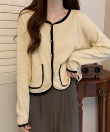 ONEP STAR | 配色トリムカーディガン(カーディガン/ボレロ)