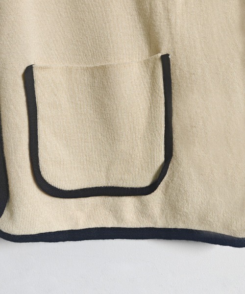 ONEP STAR(ワンピスター)の「配色トリムカーディガン(カーディガン/ボレロ・レディース・ブラック/ベージュ・FREE)」の15枚目の写真