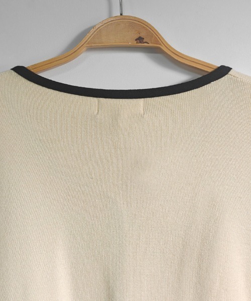 ONEP STAR(ワンピスター)の「配色トリムカーディガン(カーディガン/ボレロ・レディース・ブラック/ベージュ・FREE)」の16枚目の写真