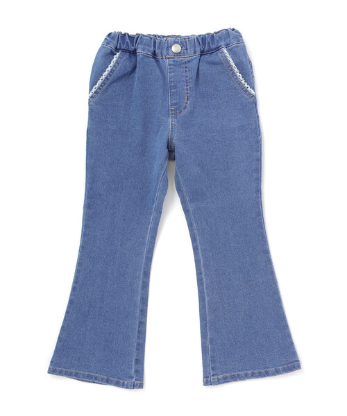 BeBe（ベベ）の「ジョグデニムフレアロングパンツ（デニムパンツ・キッズ・ピンク/ブルー・140cm/130cm/150cm/120cm/110cm）」の10枚目の写真