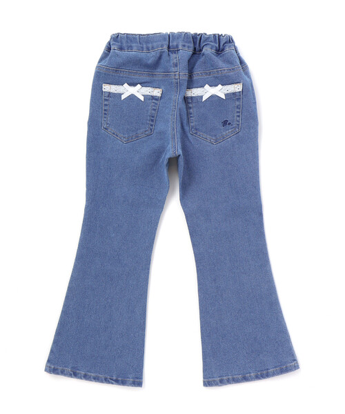 BeBe（ベベ）の「ジョグデニムフレアロングパンツ（デニムパンツ・キッズ・ピンク/ブルー・140cm/130cm/150cm/120cm/110cm）」の11枚目の写真