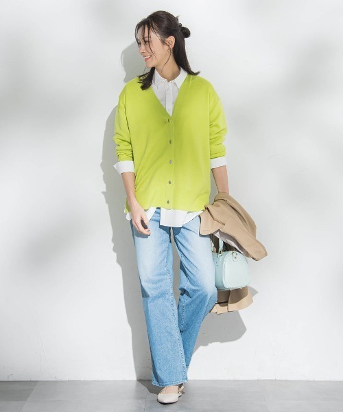 LAUTREAMONT（ロートレアモン）の「Brisbane Vネックカーディガン≪洗える≫（カーディガン/ボレロ・レディース・ブラック/グリーン系その他/ベージュ/オフホワイト・9号）」の8枚目の写真