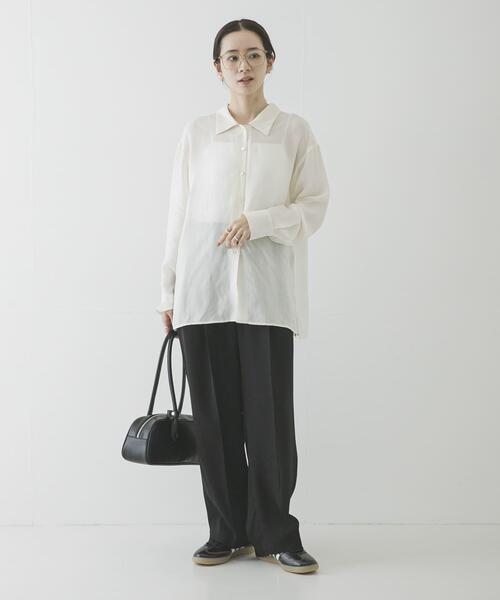 URBAN RESEARCH（アーバンリサーチ）の「ダブルクロスキュプラパンツ（その他パンツ・レディース・ブラウン/ブラック/ネイビー・42/38/40/36）」の5枚目の写真