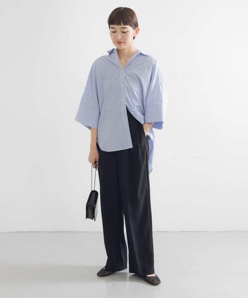 URBAN RESEARCH（アーバンリサーチ）の「ダブルクロスキュプラパンツ（その他パンツ・レディース・ブラウン/ブラック/ネイビー・42/38/40/36）」の6枚目の写真