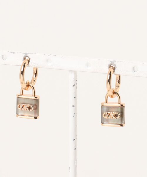 MICHAEL KORS(マイケルコース)の「ローズゴールド グレー ロック ハギードロップピアス(ピアス(両耳用)・レディース・ゴールド系・FREE)」の1枚目の写真
