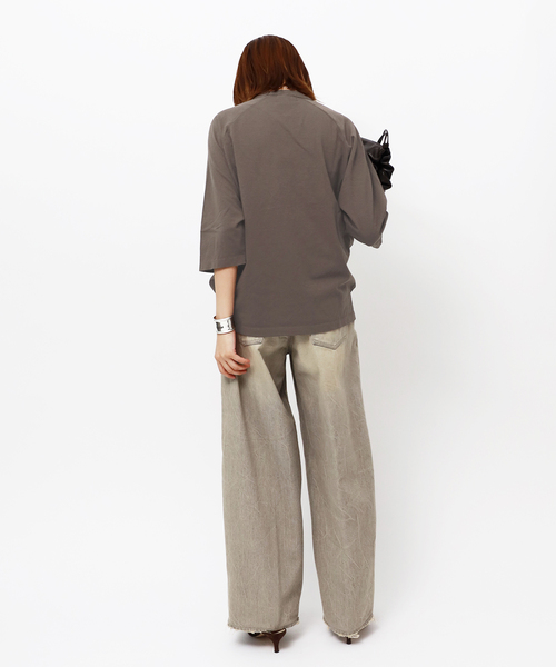 journal standard L'essage（ジャーナルスタンダードレサージュ）の「【GOOD ROCK SPEED / グッドロックスピード】26ORG002W ラグランT（Tシャツ/カットソー・レディース・ブラウン・FREE）」の4枚目の写真