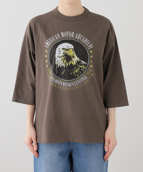 journal standard L'essage（ジャーナルスタンダードレサージュ）の「【GOOD ROCK SPEED / グッドロックスピード】26ORG002W ラグランT（Tシャツ/カットソー・レディース・ブラウン・FREE）」の11枚目の写真