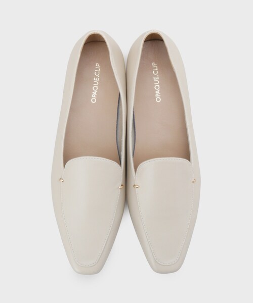 OPAQUE.CLIP（オペークドットクリップ）の「スクエアトゥカシメローファー（パンプス・レディース・ブラック/アイボリー・03/02）」の7枚目の写真