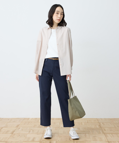 DECOY SINCE 1981（デコイシンスイチキュウハチイチ）の「【chiyoさんコラボ】ロンドンマーチストライプブラウス【オーガニックコットン100%】（シャツ/ブラウス・レディース・ピンク/ブルー/ベージュ・9号/11号/13号）」の10枚目の写真