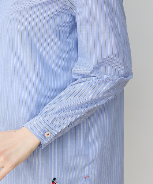 DECOY SINCE 1981（デコイシンスイチキュウハチイチ）の「【chiyoさんコラボ】ロンドンマーチストライプブラウス【オーガニックコットン100%】（シャツ/ブラウス・レディース・ピンク/ブルー/ベージュ・9号/11号/13号）」の16枚目の写真