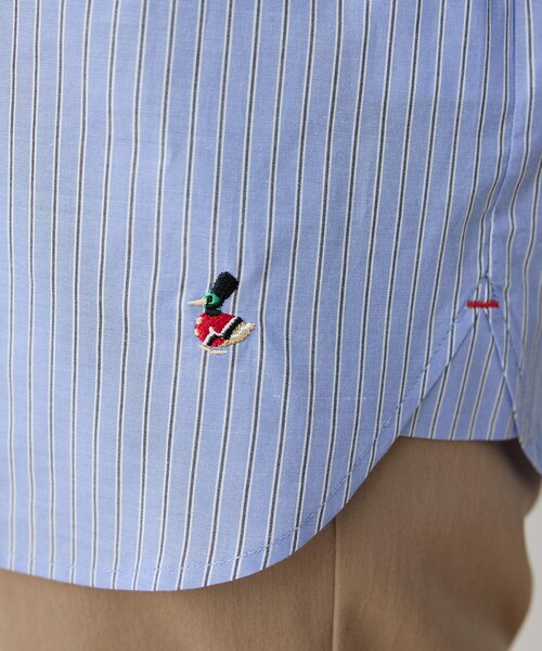 DECOY SINCE 1981（デコイシンスイチキュウハチイチ）の「【chiyoさんコラボ】ロンドンマーチストライプブラウス【オーガニックコットン100%】（シャツ/ブラウス・レディース・ピンク/ブルー/ベージュ・9号/11号/13号）」の18枚目の写真